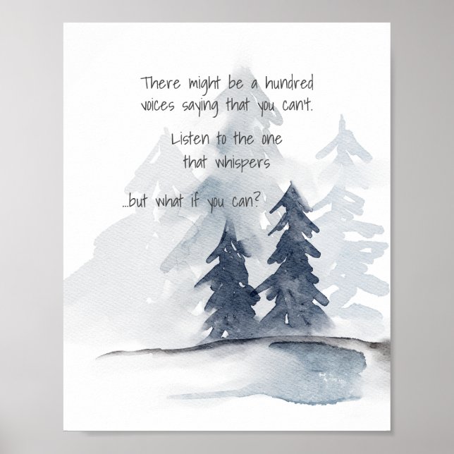 Inspirational Quote What if YOu Can Poster (Front)