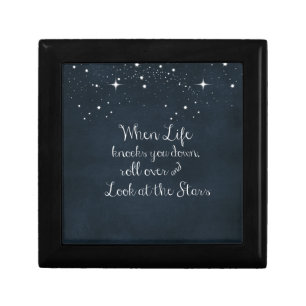 Inspirational Quote: When Life Knocks you Down Jewelry Box