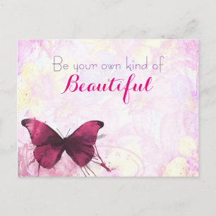 Inspirational Quote With A Watercolor Butterfly Postcard