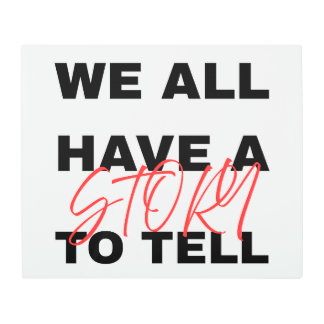 Inspirational Quote with Bold Typography Metal Print