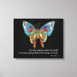 Inspirational Quote With Butterfly Canvas Print at Zazzle