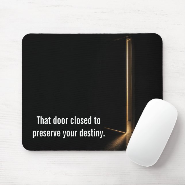 Inspirational Quote with Doorway Light Mouse Pad (With Mouse)