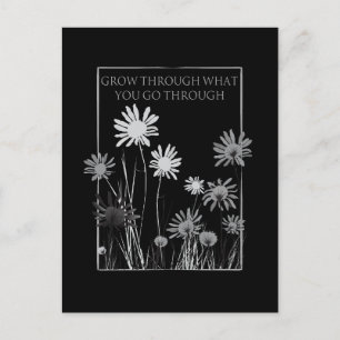 Inspirational Quote with Floral Holiday Postcard