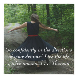 Inspirational quote with orginal photograph faux canvas print