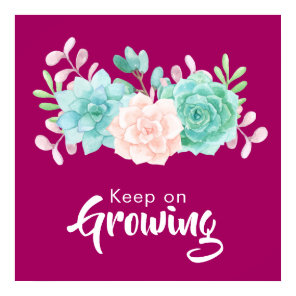 Inspirational Quote with Pastel Flowers Poster