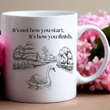 inspirational quote with swan