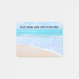 Inspirational Quote with Tropical Beach Scene Post-it Notes