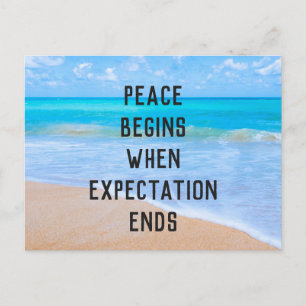 Inspirational Quote with Tropical Beach Scene Postcard