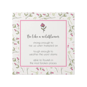 Inspirational Quote With Wildflower Pattern Gallery Wrap