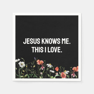 Inspirational Quote With Wildflowers Napkins