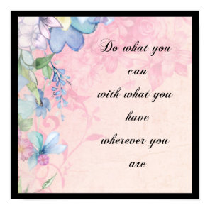 Inspirational Quote with Wildflowers Typography Poster