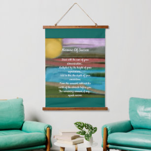 Inspirational Quote Wood Topped Wall Tapestry