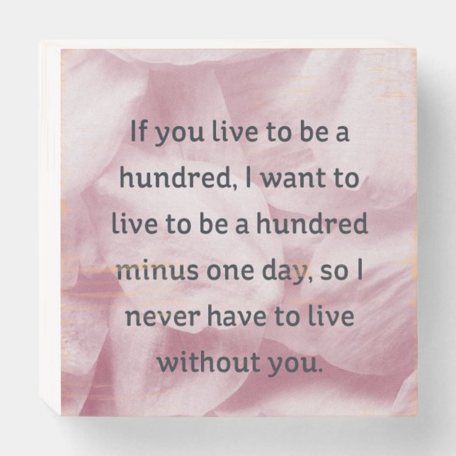 Inspirational Quote Wooden Box Sign (Front Horizontal)