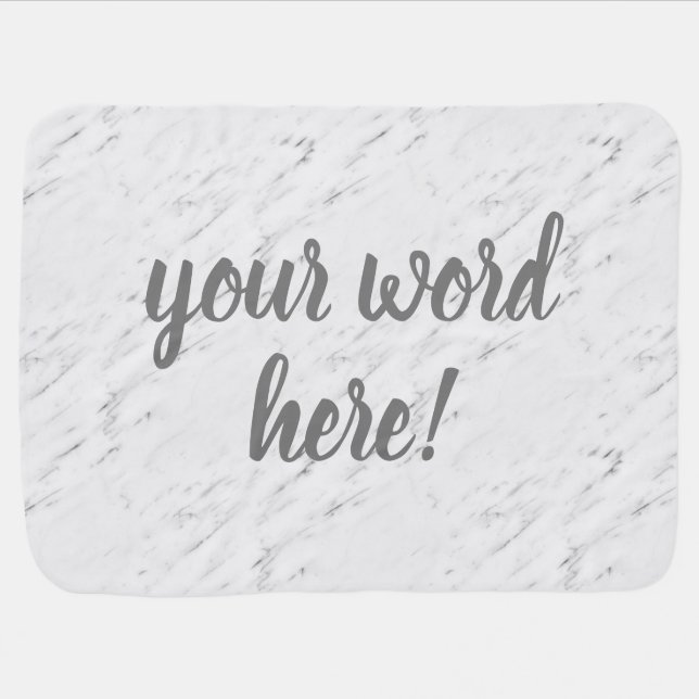 Inspirational Quote Word of the Year Baby Blanket (Horizontal)