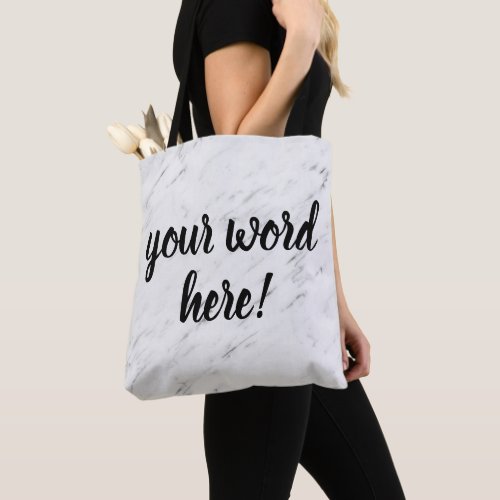Inspirational Quote Word of the Year Tote Bag