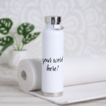 Inspirational Quote Word of the Year Water Bottle