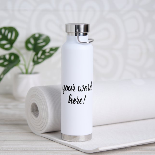 Inspirational Quote Word of the Year Water Bottle (Yoga)