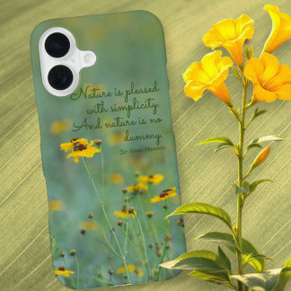 Inspirational Quote Yellow Wildflower Photo Custom iPhone 16 Case