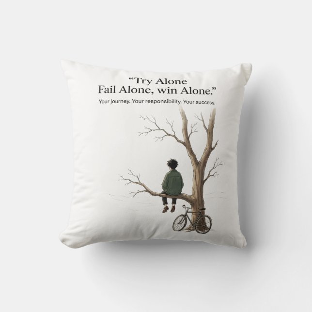 Inspirational Quoted Throw Pillow (Front)