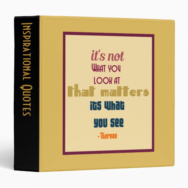 Inspirational Quotes 3 Ring Binder (Front/Spine)