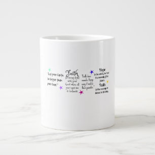 Inspirational Quotes about Faith and Hope Giant Coffee Mug