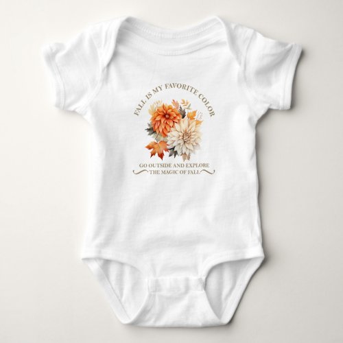 Inspirational quotes about fall baby bodysuit
