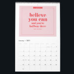 Inspirational Quotes Calendar<br><div class="desc">This calendar features a different inspirational quote on each month. Motivation will follow you every day! Lovingly designed by Clementine Creative.</div>