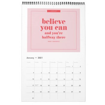 Inspirational Quotes Calendar by ClementineCreative at Zazzle