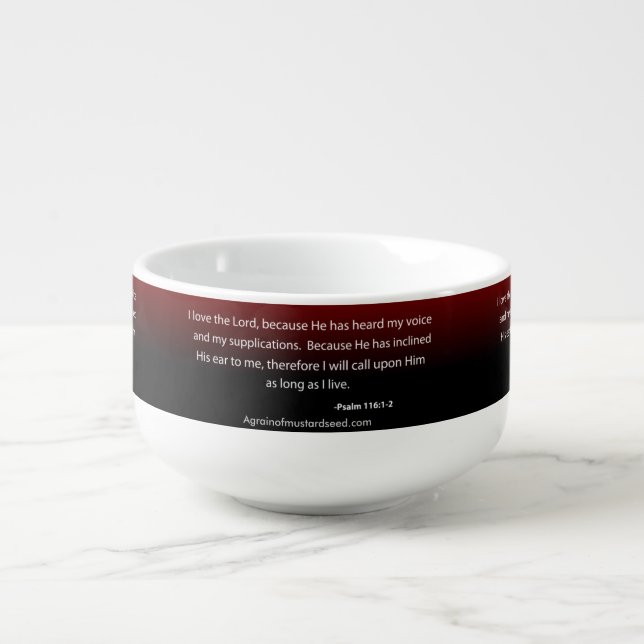 Inspirational Quotes Christian Soup Mug (Front)