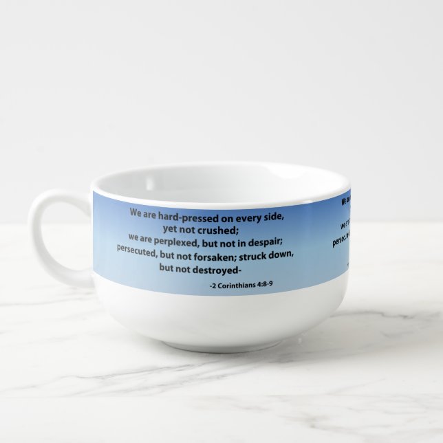 Inspirational Quotes Christian Soup Mug (Right)