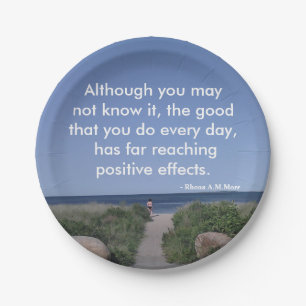 Inspirational Quotes Custom Paper Plates, 7 Inch Paper Plates