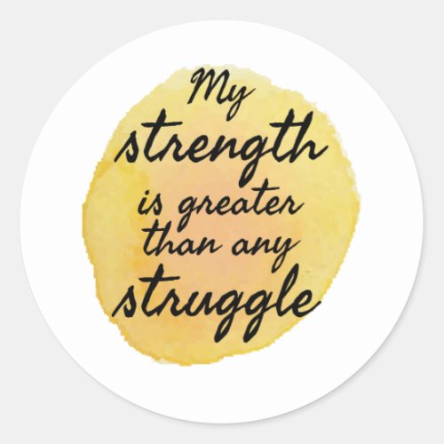 Inspirational quotes for self acceptance classic round sticker