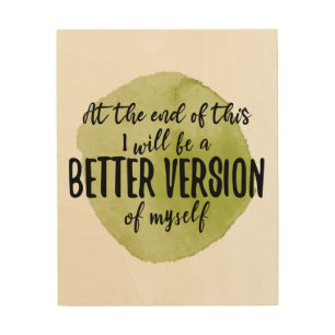 Inspirational quotes for self care wood wall art