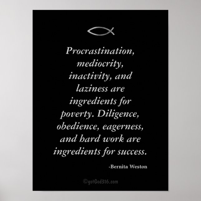 Inspirational Quotes from Keys for Discipline Poster (Front)