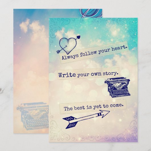 Inspirational Quotes Junk Journal Cardstock (Front/Back)