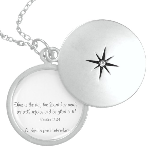 Inspirational Quotes Locket Necklace (Front)