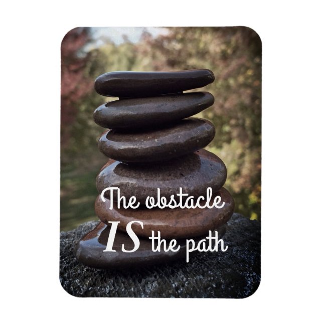 Inspirational Quotes Motivational Words Zen Stones Magnet (Vertical)