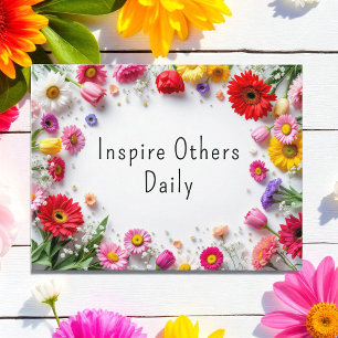 Inspirational Quotes Office Success Colorful Postcard
