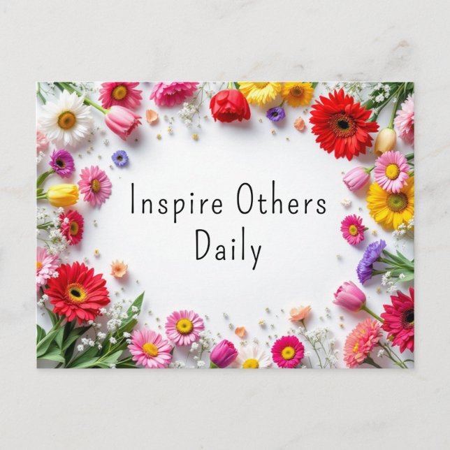 Inspirational Quotes Office Success Colorful Postcard (Front)