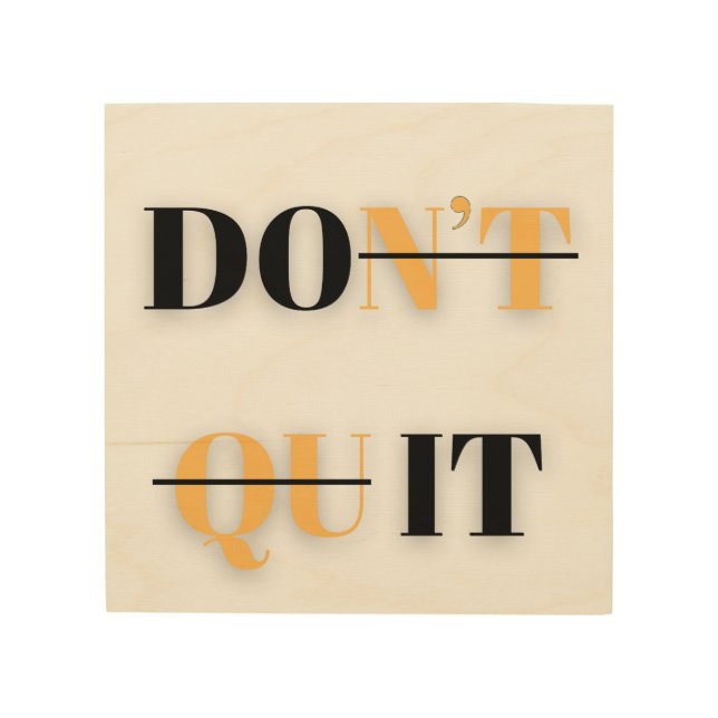 Inspirational quotes on the wall wood wall art (Front)