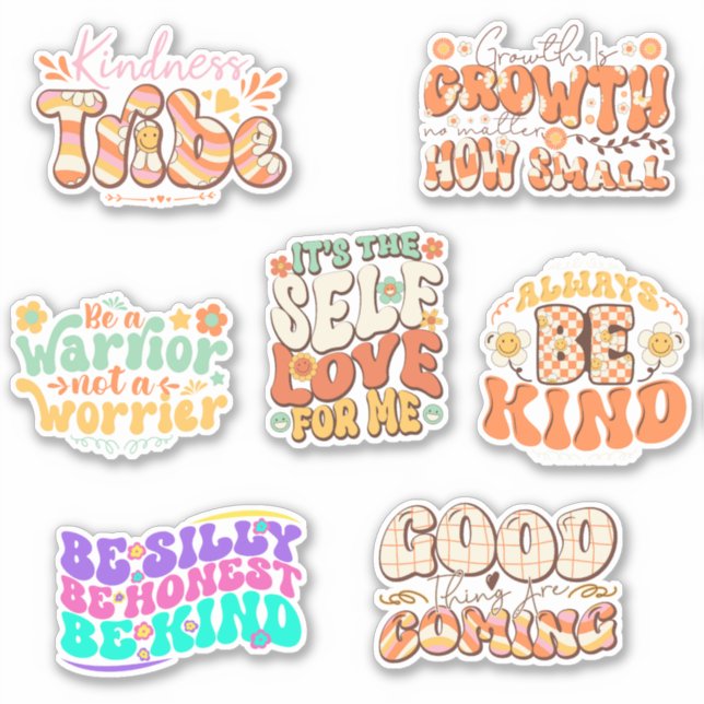Inspirational quotes, positivity scrapbook pack  sticker (Front)
