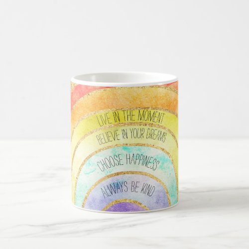 Inspirational Quotes Rainbow Coffee Mug