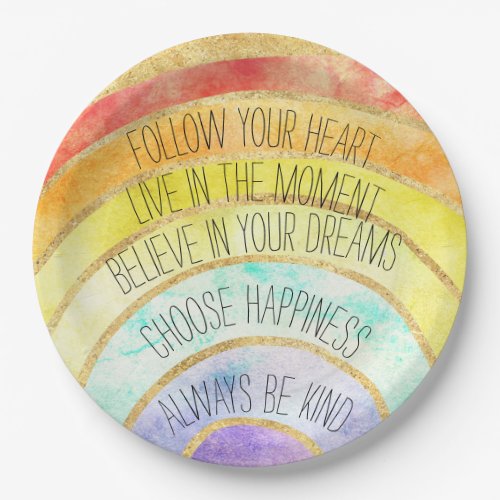 Inspirational Quotes Rainbow     Paper Plates