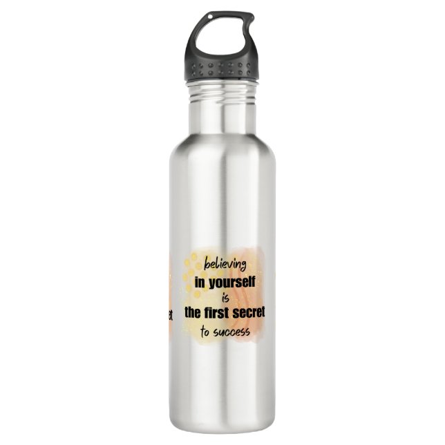 Inspirational Quotes Stainless Steel Water Bottle (Front)