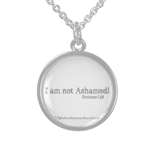 Inspirational Quotes Sterling Silver Necklace (Front)