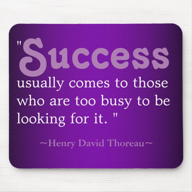 Inspirational Quotes Thoreau:Success Mouse Pad (Front)