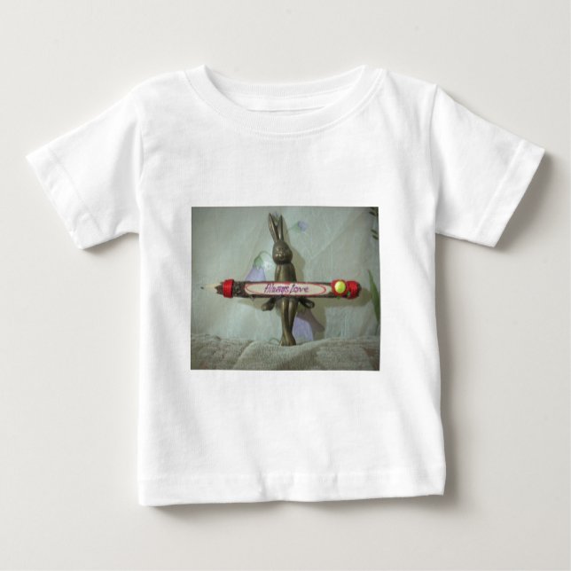 Inspirational Rabbit: Always Love Sign Art Print  Baby T-Shirt (Front)