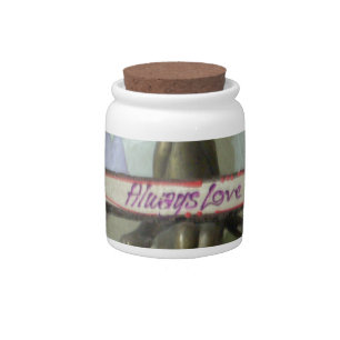 Inspirational Rabbit: Always Love Sign Art Print Candy Jar