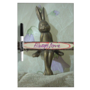 Inspirational Rabbit: Always Love Sign Art Print  Dry Erase Board