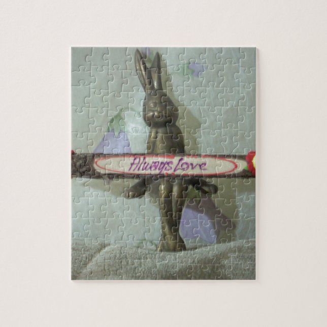 Inspirational Rabbit: Always Love Sign Art Print  Jigsaw Puzzle (Vertical)